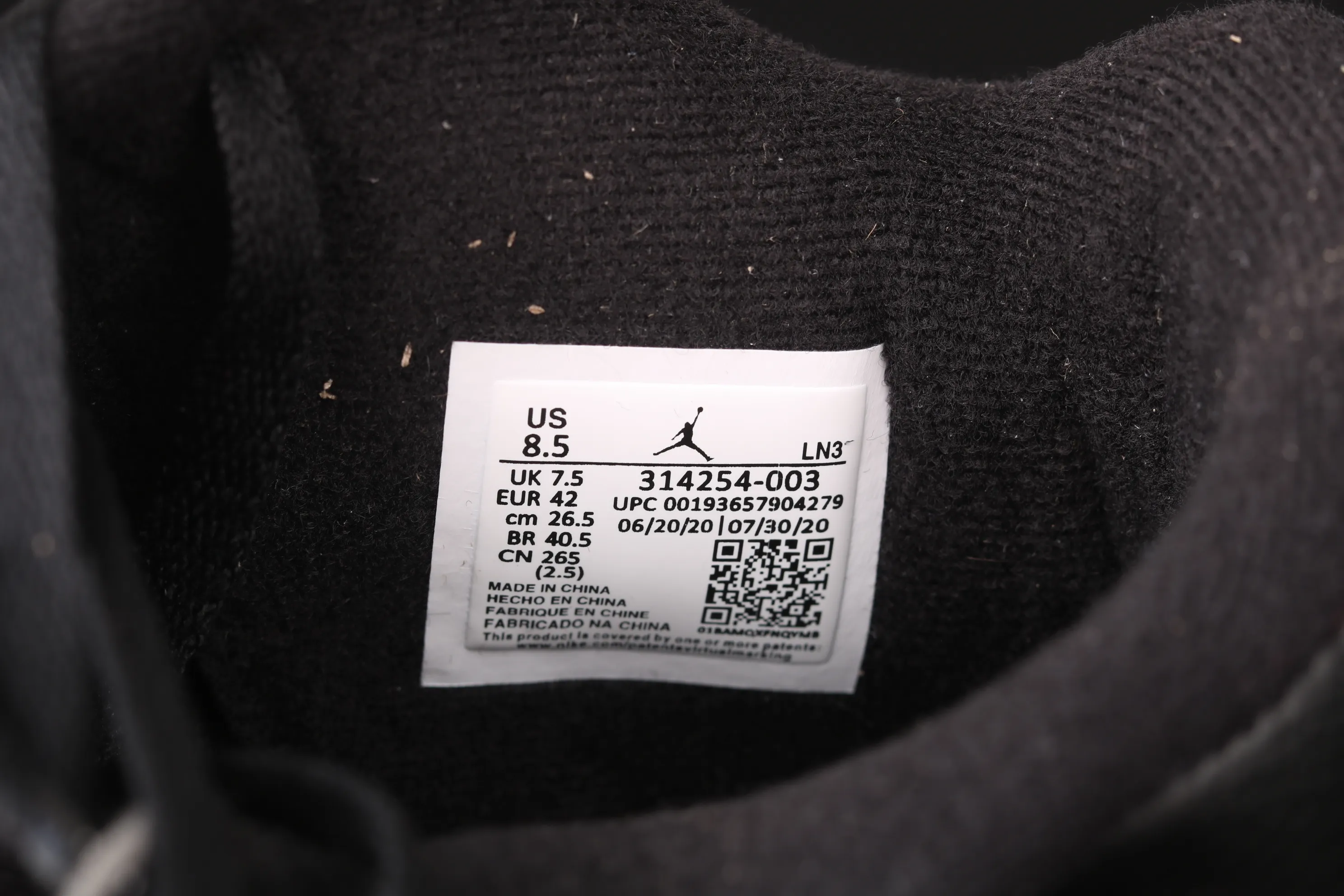 All categories Air Jordan Jordan series basketball shoes Air Jordan 4 G version Air Jordan 4 Retro LS AJ4 Joe 4 splash black and white basketball shoes 314254-003